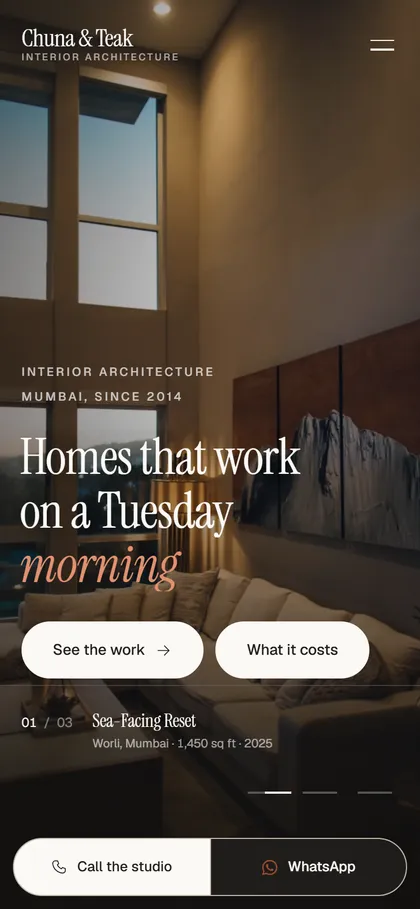 Concrete Linen on a phone